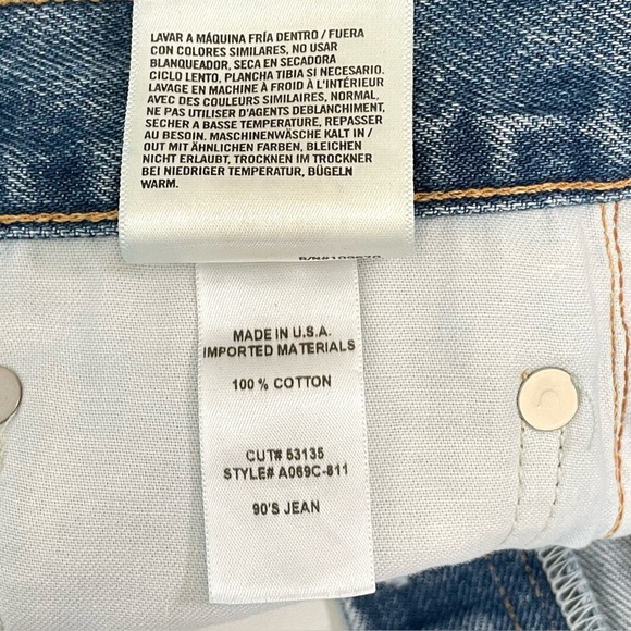 Agolde 90s Mid Rise Loose Fit Jean Distressed Denim Ripped Knee Fall Out 26 - Picture 15 of 16